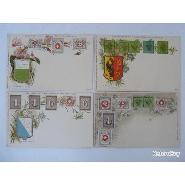 CPA Suisse les premiers timbres poste