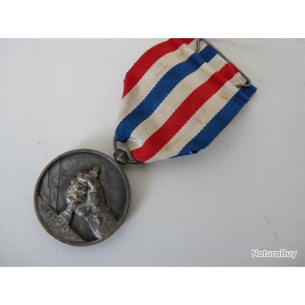 M�daille des cheminots 1946 Chemin de fer