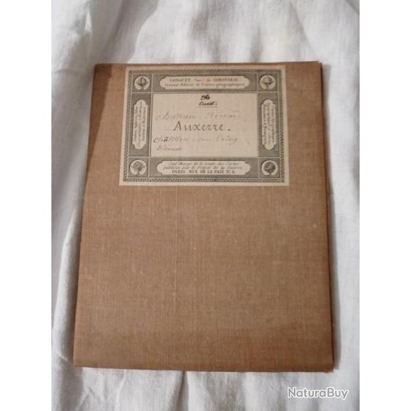 Ancien Carte  Auxerre Ouest