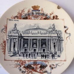 Assiette Sarreguemines Exposition Universelle 1900 Grand Palais