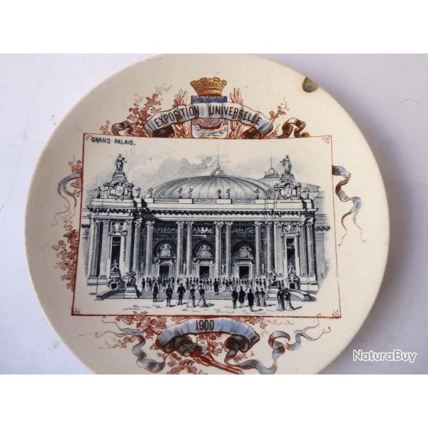 Assiette Sarreguemines Exposition Universelle 1900 Grand Palais