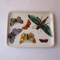Vide poche porcelaine Papillons Buccarelli Italie
