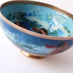 Vide poche émaillé Trois canards Art nouveau