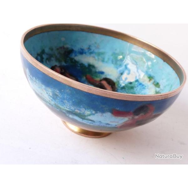 Vide poche �maill� Trois canards Art nouveau