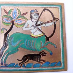 Peinture émaillé sur cuivre Centaure