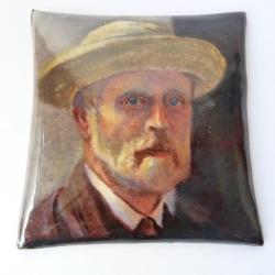 Peinture émaillé sur cuivre Portrait Barthélémy Menn 1934