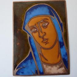 Peinture émaillé sur cuivre Vierge