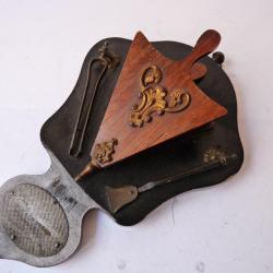 Pyrogène Bois Art Populaire  soufflet  Tabac Objets du fumeur