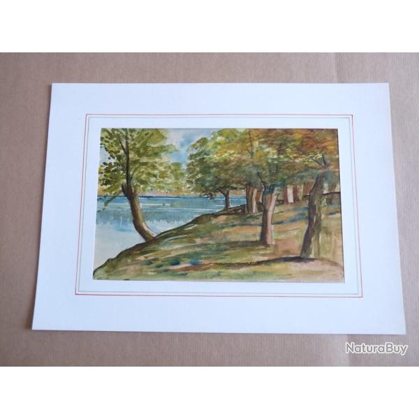 Aquarelle Bord de l'eau