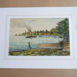 Aquarelle Bord du Lac