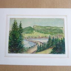 Aquarelle Paysage Haute Savoie 1919