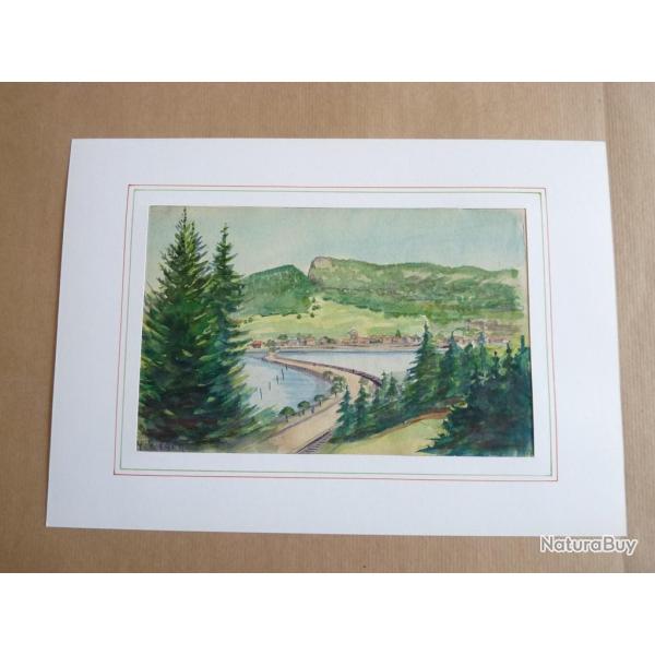 Aquarelle Paysage Haute Savoie 1919