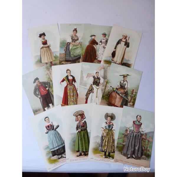 Cartes postales Costumes Suisse