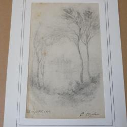 Dessin au crayon C. Chatelain 1864