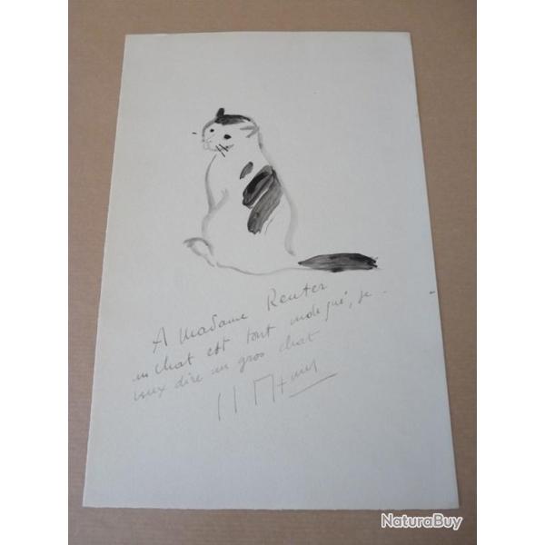 Dessin � l'encre  Chat  Jean-Jacques Mennet