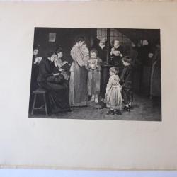 Gravure originale Jules MASSARD Soupe populaire