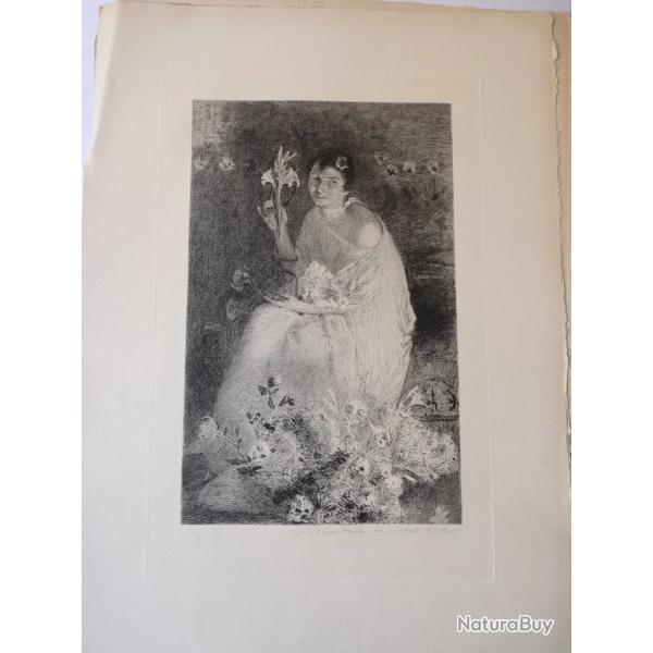 Gravure originale H. LEFORT H. Martin Mensonge