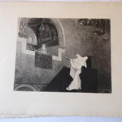 Gravure originale Reine