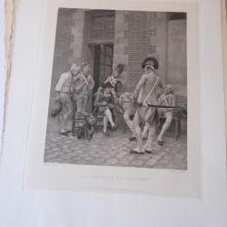 Gravure originale  Le Portrait Du Sergent  Meissonier  Guerre