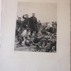 Gravure originale MOREAU de TOURS E. SALMON Guerre