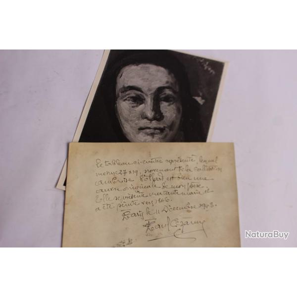 Paul C�ZANNE fils autographe signature 1943