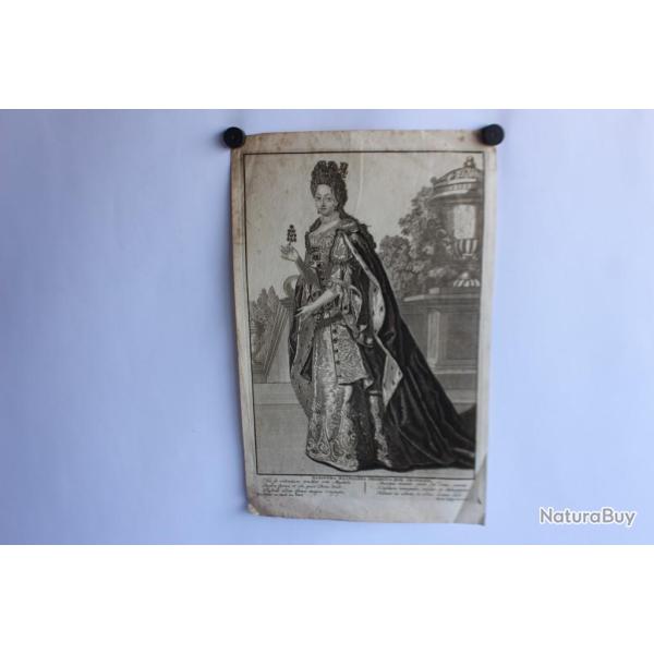 Gravure Eleonora Magdalena Theresia impratrice des Romains