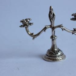 Chandelier miniature argent poupée