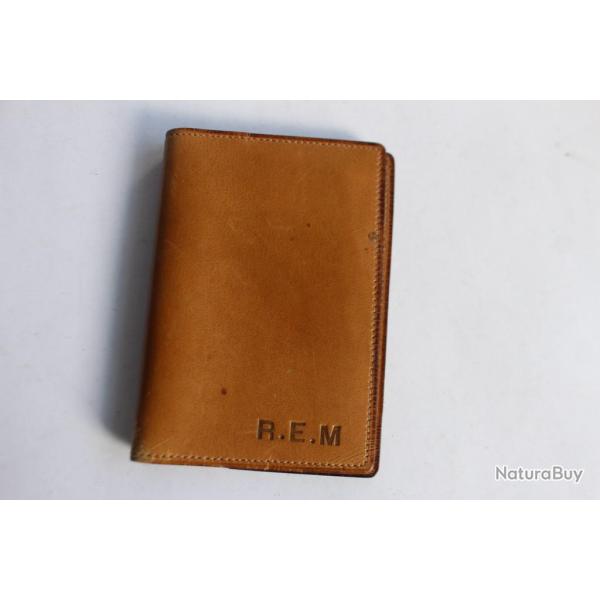 HERMES couverture d'agenda cuir brun R.E.M