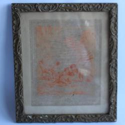 Gravure La fossette ou le jeu de noyaux Augustin de Saint-Aubin enfants