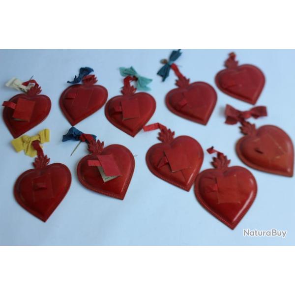 Dix coeurs de voeux fin XIXe si�cle - Allemagne