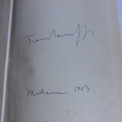 Autographe Piero Taruffi pilote de course automobile