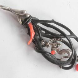 Bijoux Artisanal Pendentif argent corail sirène
