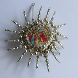 D&eacute;coration sapin de No&euml;l coeur cr&egrave;che Christbaumschmuck