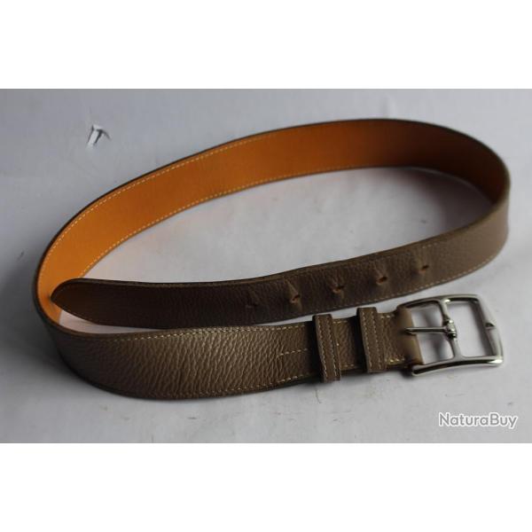 HERMES Ceinture �trivi�re cuir taurillon 80