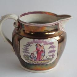Pichet fa&iuml;ence Jersey Charity XIXe si&egrave;cle