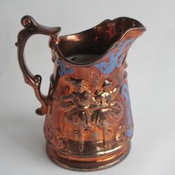 Pichet fa&iuml;ence Jersey Danseurs XIXe si&egrave;cle