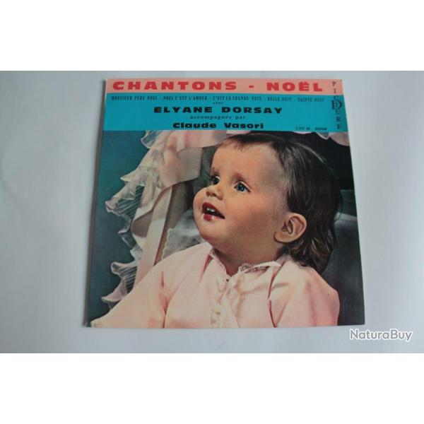Vinyle 45T Elyane Dorsay Chantons Noel avec Claude Vasori