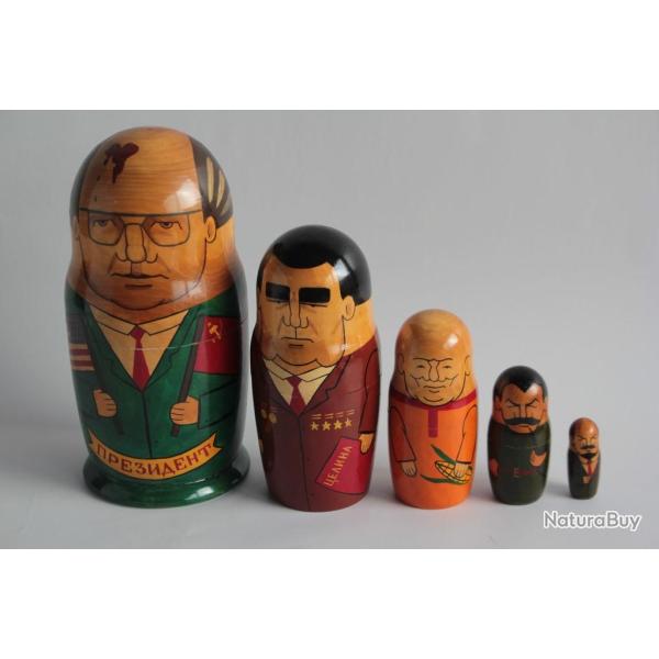 Anciennes poup�es russes Matriochkas pr�sident russes