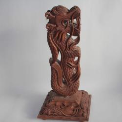 Ancien dragon bois sculpté Asie