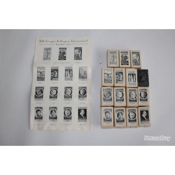 Timbres s�rie 15 clich�s Istanbul metal die stamp cliche 1935