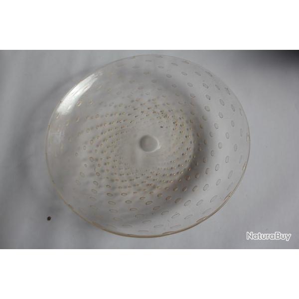 Murano Grand plat Archim�de SEGUSO Bullicante Or