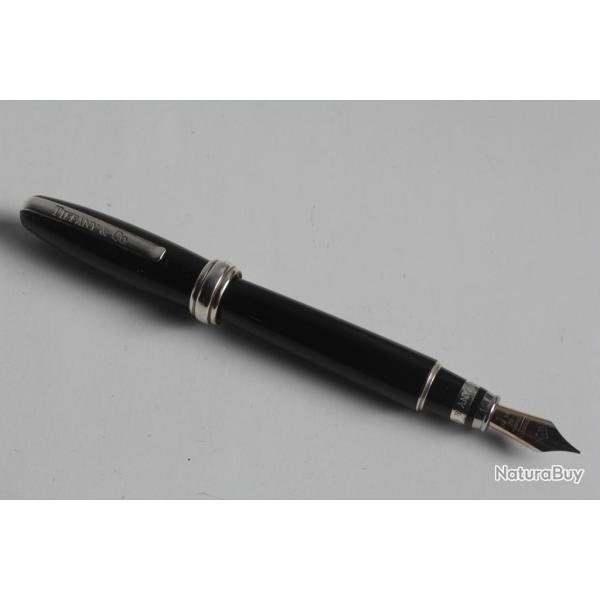 TIFFANY & Co Stylo plume Tesoro Argent Bak�lite plume or 18 K