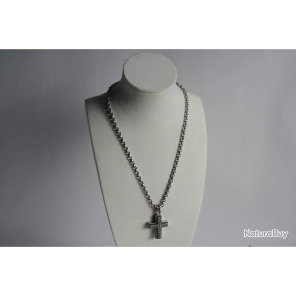 Designer BARRY KIESELSTEIN Sterling Silver Cross Pendant Necklace