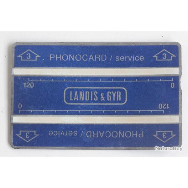 T�l�carte de service Phonocard 3 Landis & Gyr 410K Suisse