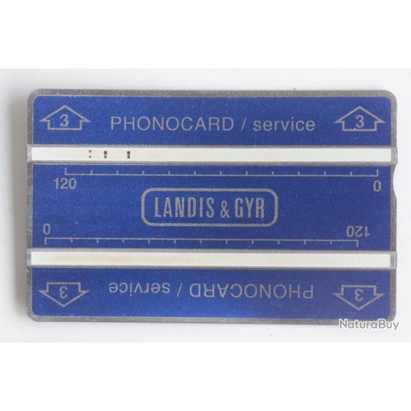 T�l�carte de service Phonocard 3 Landis & Gyr 410K Suisse