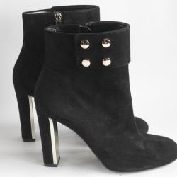 GUCCI Bottines à talons daim noir T41