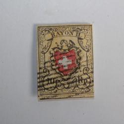 Timbre Suisse rayon 10 Rp non encadrer 1850