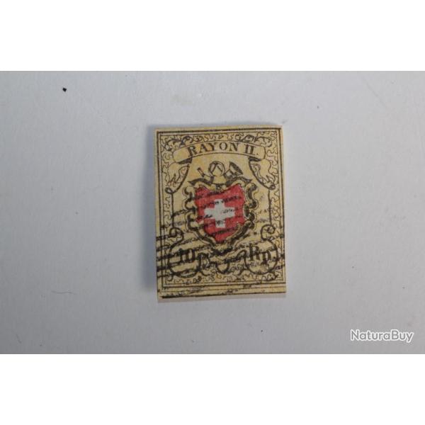 Timbre Suisse rayon 10 Rp non encadrer 1850