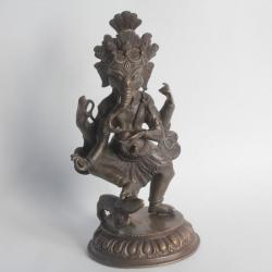 Ancien bronze Divinité Ganesh dansant Népal