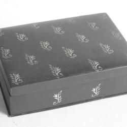 Boite Bidri Incrustations argent Inde XIXe si&egrave;cle